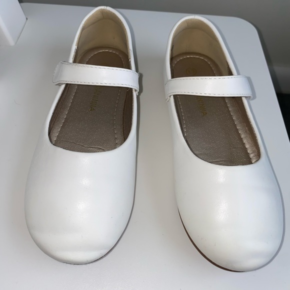 Panda Ninja Susie Dress Mary Jane Ballet Flats Size:13 Color: White - Picture 2 of 7